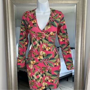 MOZY FASHION Sexy Floral Printed Brazilian Dress Size M.